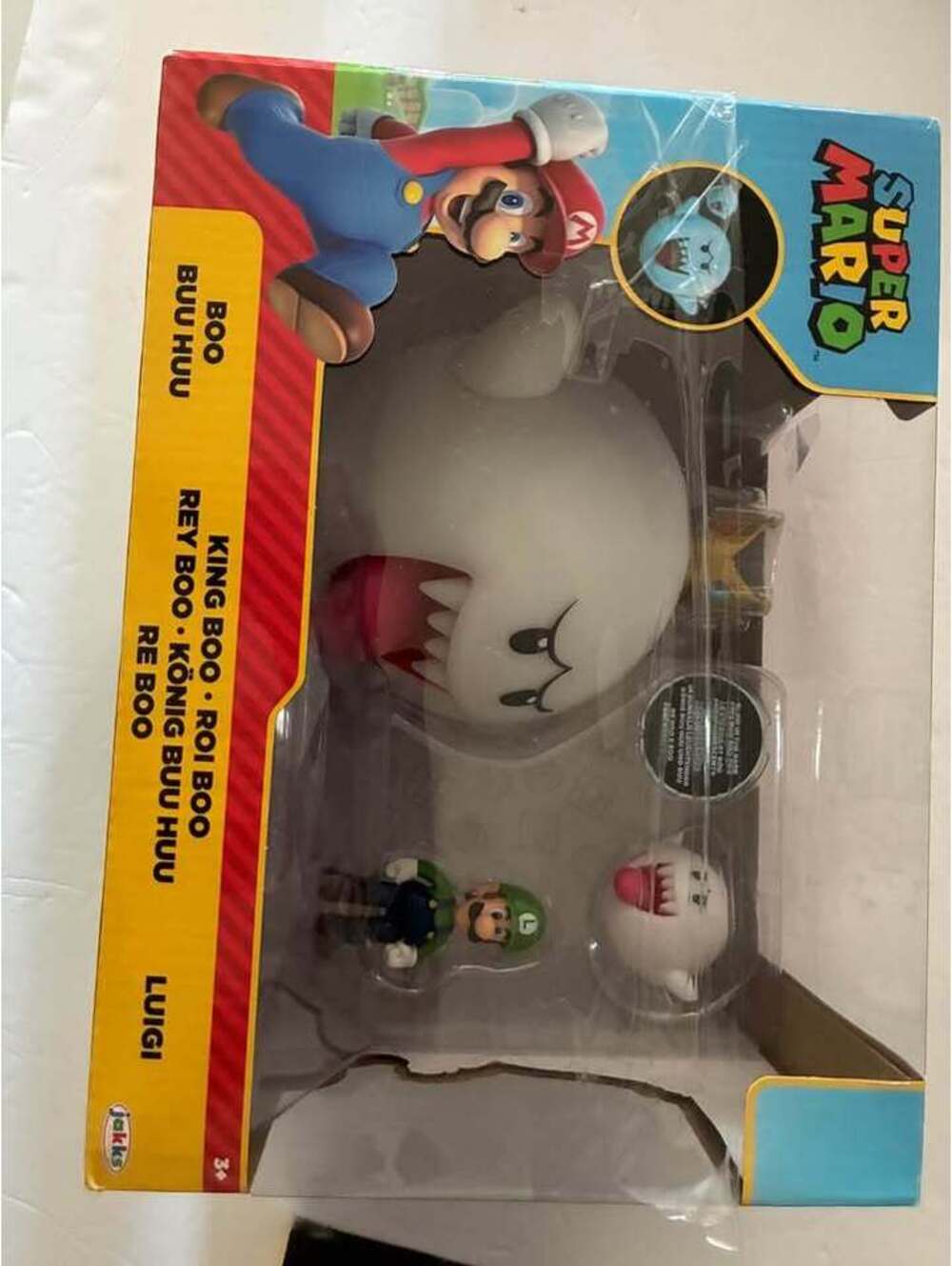 Jakks Pacific Super Mario King Boo, Luigi, and Boo Figure Set